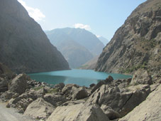 marquzor lakes in fann mountains of pamirs