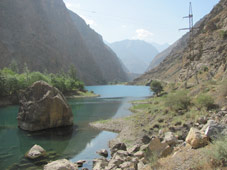 marquzor lakes in fann mountains of pamirs