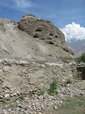 monk caves near the vrang buddhist stuppa