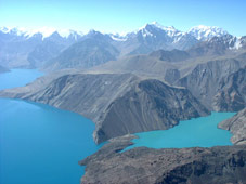 sarez lake in pamirs