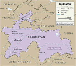 tajikistan map